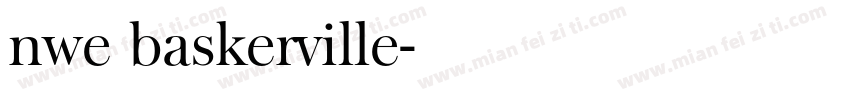 nwe baskerville字体转换